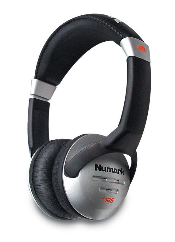 Numark HF125 hovedtelefoner/headset Ledningsført Sort, Sølv