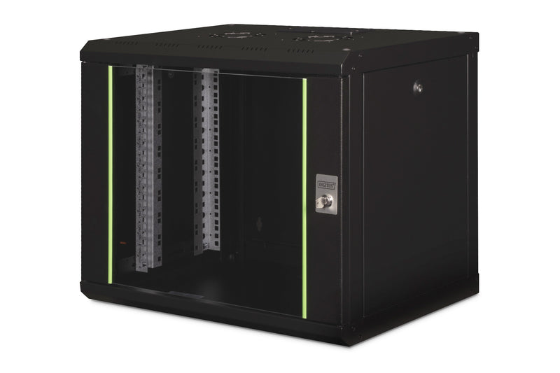 Digitus DN-19 09-U-SW stativ 9U Vægmonteret stativ Sort