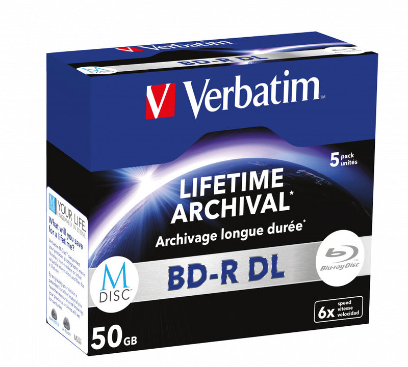 Verbatim MDISC BD-R DL 50 GB 5 stk