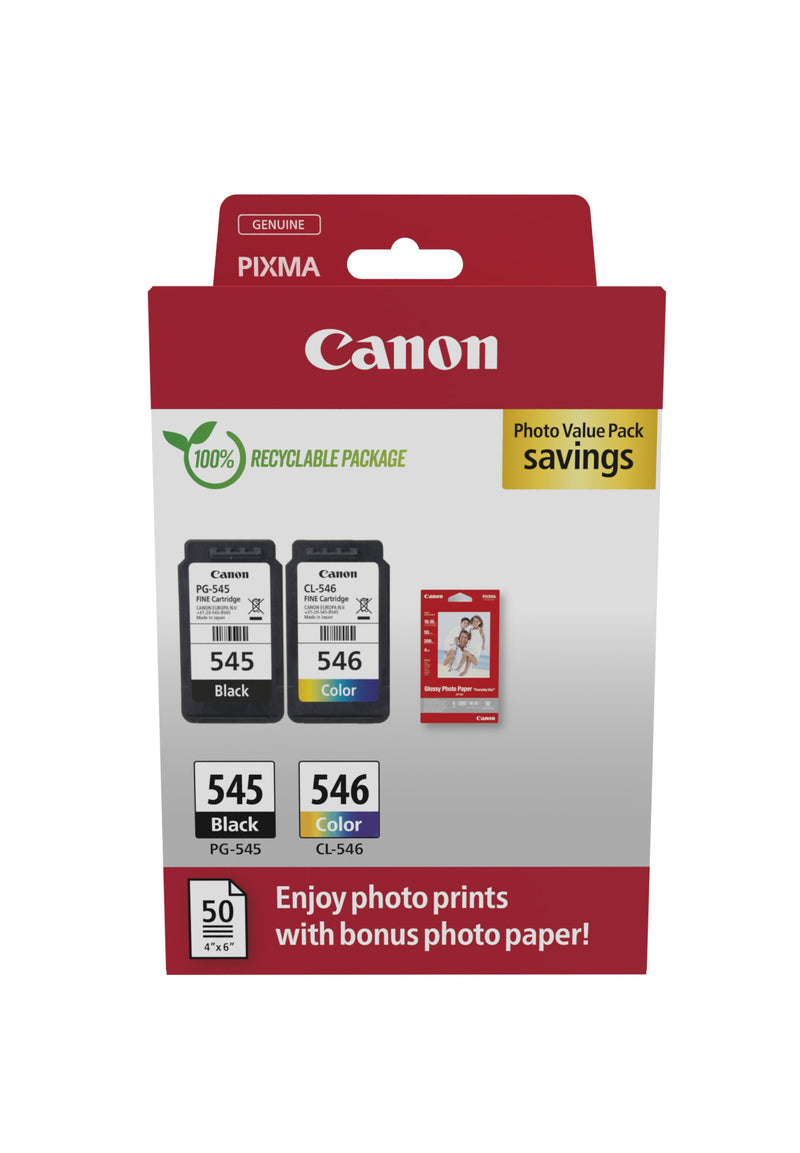 Canon 8287B008 blækpatron 2 stk Original Sort, Blå, Magenta, Gul