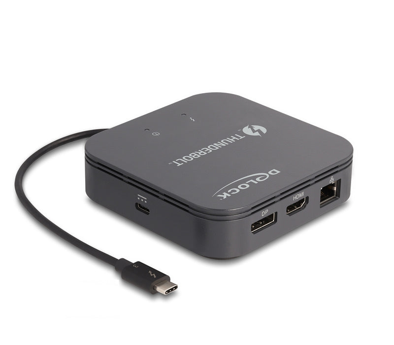 DeLOCK 87789 dockingstation Ledningsført Thunderbolt 3 Sort
