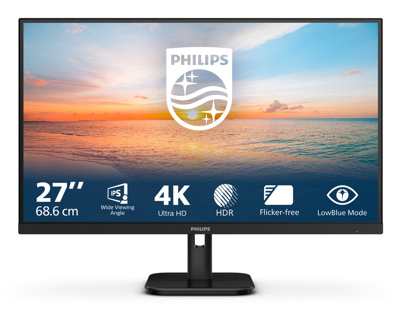 Philips 27E1N1800A/00 computerskærm 68,6 cm (27") 3840 x 2160 pixel 4K Ultra HD LED Sort