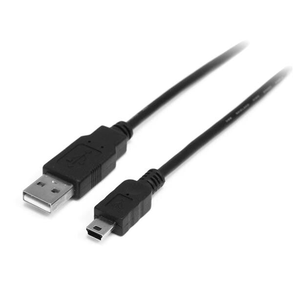 StarTech.com USB2HABM1M USB-kabel USB 2.0 1 m USB A Mini-USB B 0,48 Gbit/sek. Sort