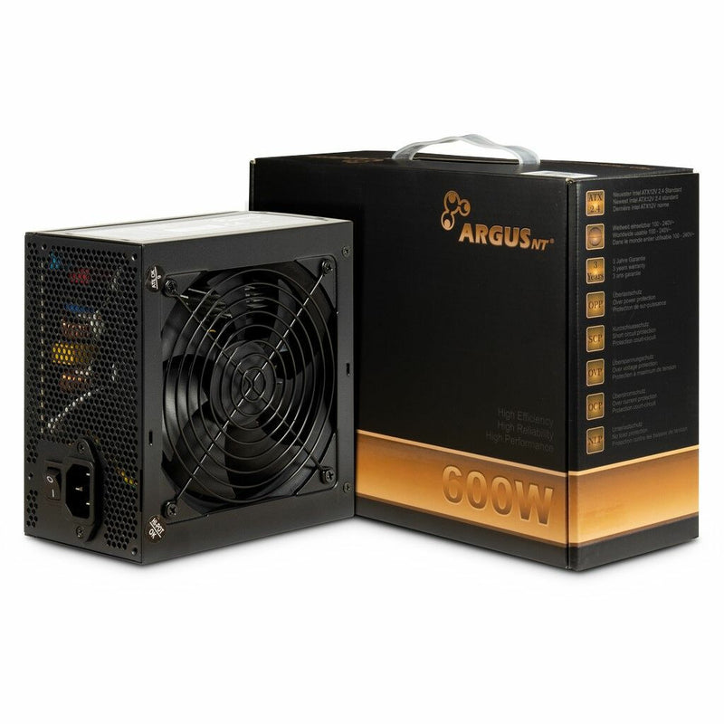Inter-Tech Argus BPS-600 enhed til strømforsyning 600 W 20+4 pin ATX ATX Sort
