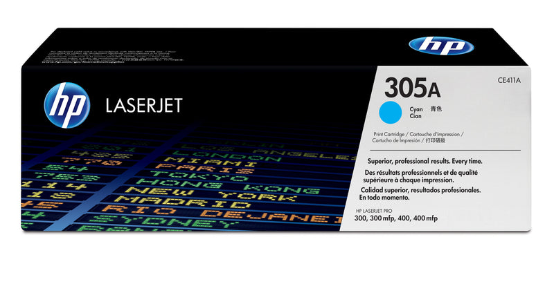 HP Original 305A LaserJet-tonerpatron, cyan