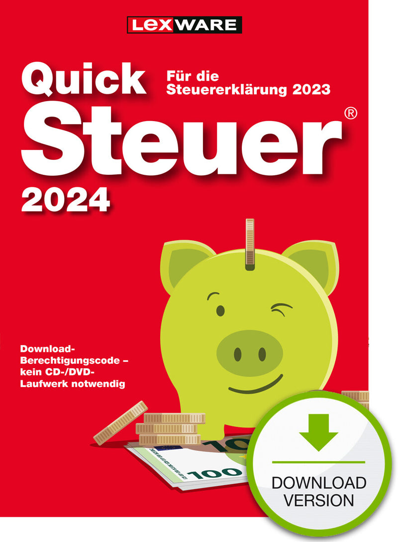 Lexware QuickSteuer 2024 Selvangivelse 1 licens(er) 1 År