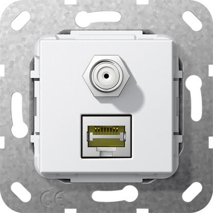 GIRA 569703 stikkontakt RJ-45 + SAT Hvid