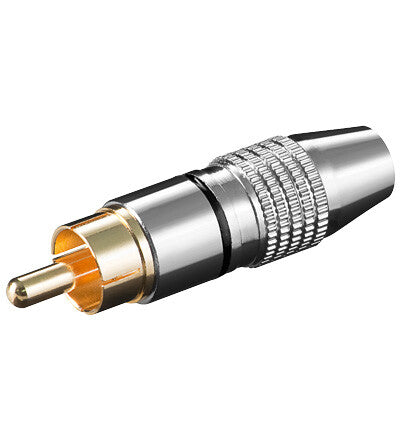 Goobay 11905 kabelsamler RCA Sort, Metallic