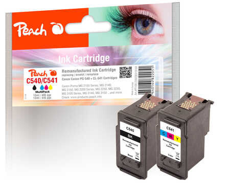 Peach PI100-239 blækpatron 2 stk Standard udbytte Sort, Blå, Magenta, Gul