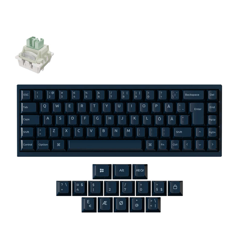 Keychron Q16 HE 8K tastatur Spil USB QWERTY US International, Nordisk Marineblå