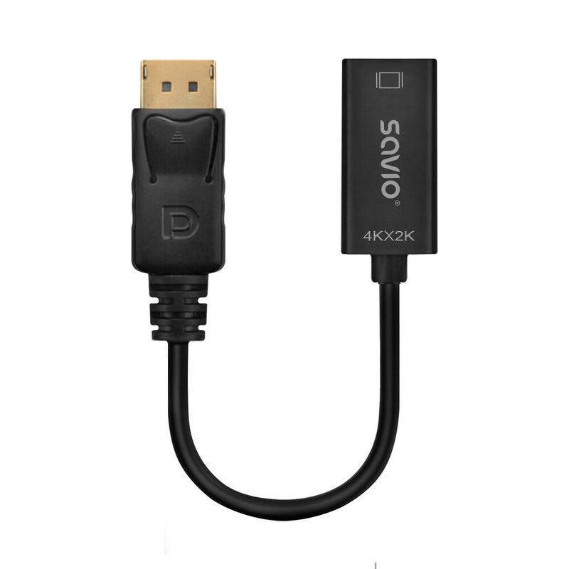 Savio AK-62 videokabel adapter 0,2 m DisplayPort HDMI Sort