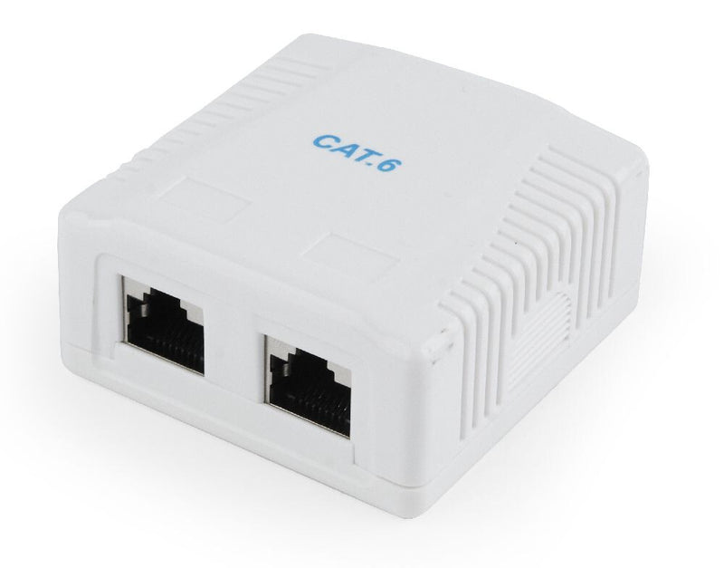 Gembird NCAC-2F6-01 stikdåse RJ-45 Hvid