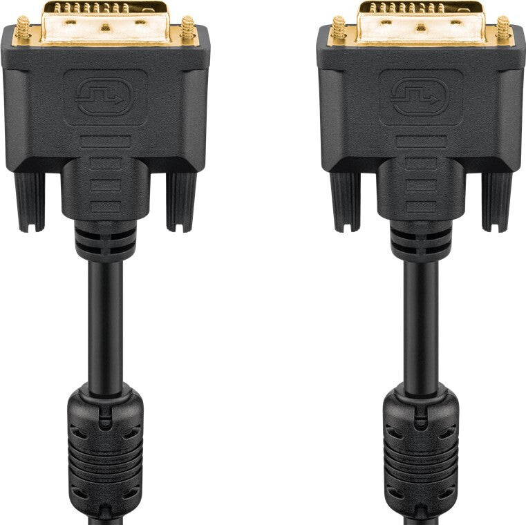 Goobay 93110 DVI kabel 2 m DVI-D Sort