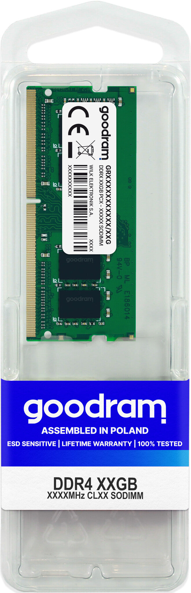 Goodram GR3200S464L22/32G hukommelsesmodul 32 GB 1 x 32 GB DDR4 288-pin DIMM