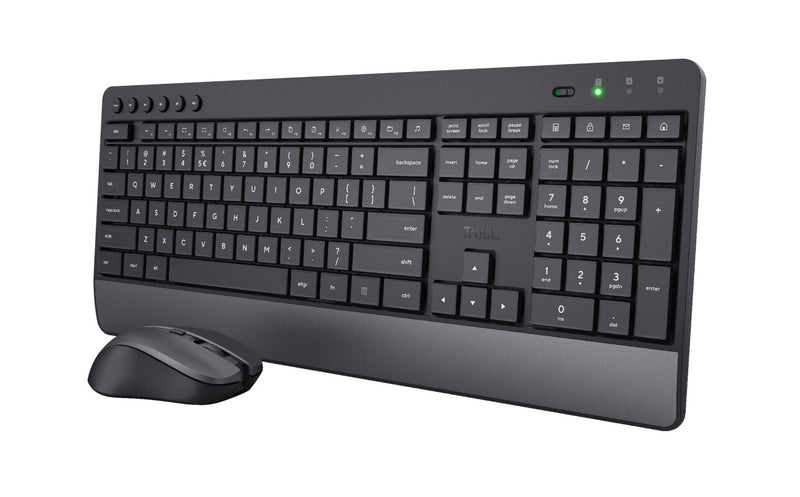 Trust Trezo tastatur Mus inkluderet Universel RF trådløst QWERTZ Tysk Sort