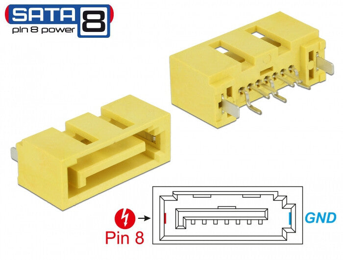 DeLOCK 89886 kabelsamler SATA Gul