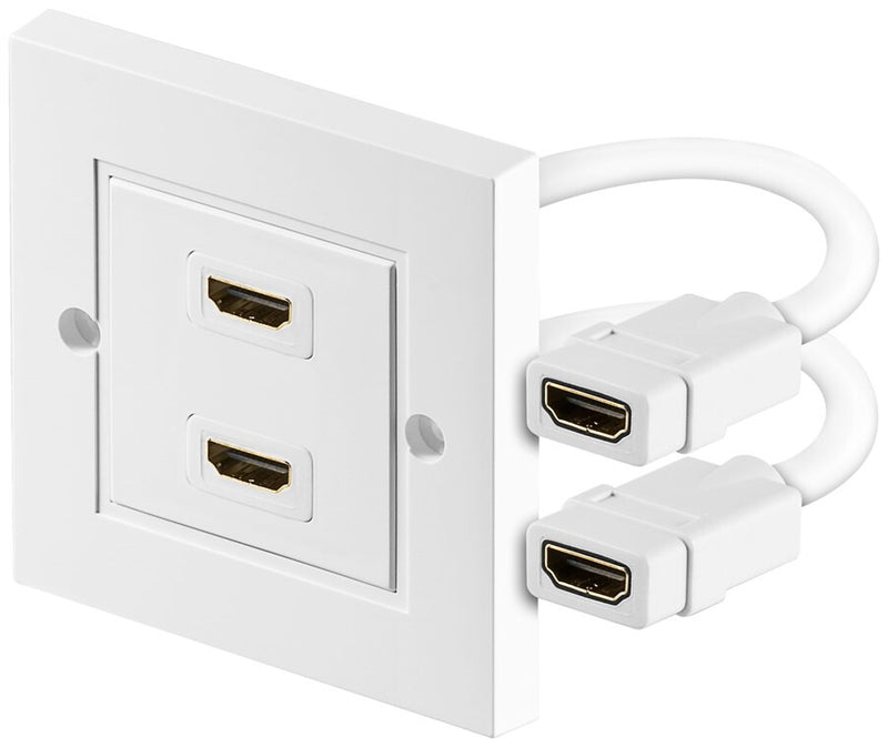 Goobay 51723 stikkontakt 2 x HDMI Hvid