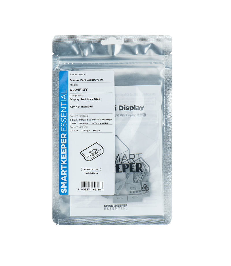 Smartkeeper DL04P1GY portblokering DisplayPort Grå 10 stk