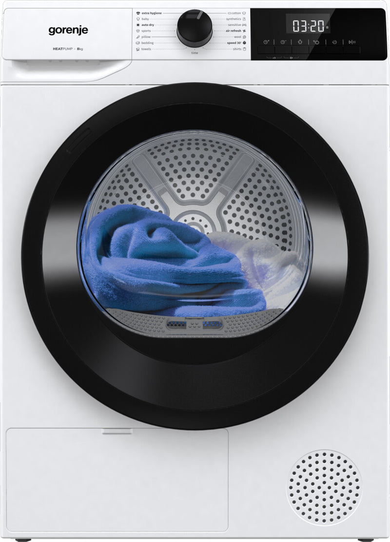 Gorenje DHNE83 tørretumbler Fritstående Front-læsning 8 kg Hvid