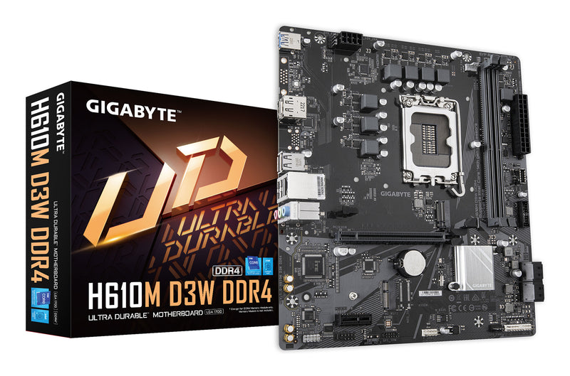 GIGABYTE H610M D3W DDR4 bundkort Intel H610 LGA 1700 micro ATX