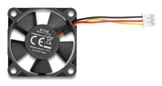 DeLOCK 67338 Computerkølesystem Computerkabinet Ventilator 3,5 cm Sort 1 stk
