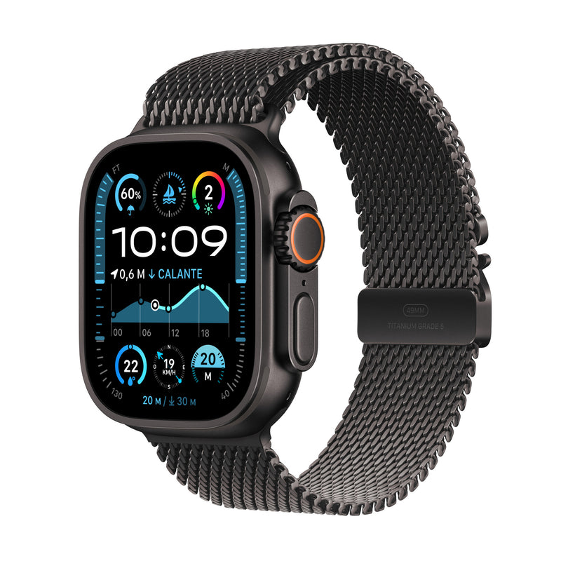 Apple Watch Ultra 2 OLED 49 mm Digital 410 x 502 pixel Berøringsskærm 4G Sort Wi-Fi GPS (satellit)
