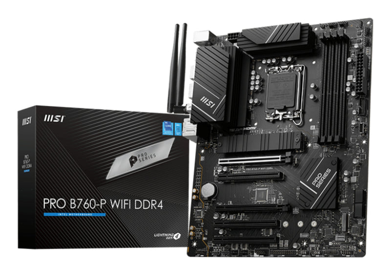 MSI PRO B760-P WIFI DDR4 bundkort Intel B760 LGA 1700 ATX