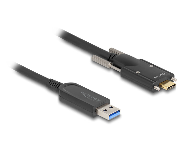 DeLOCK 83200 USB-kabel USB 3.2 Gen 2 (3.1 Gen 2) 5 m USB A USB C 10 Gbit/sek. Sort