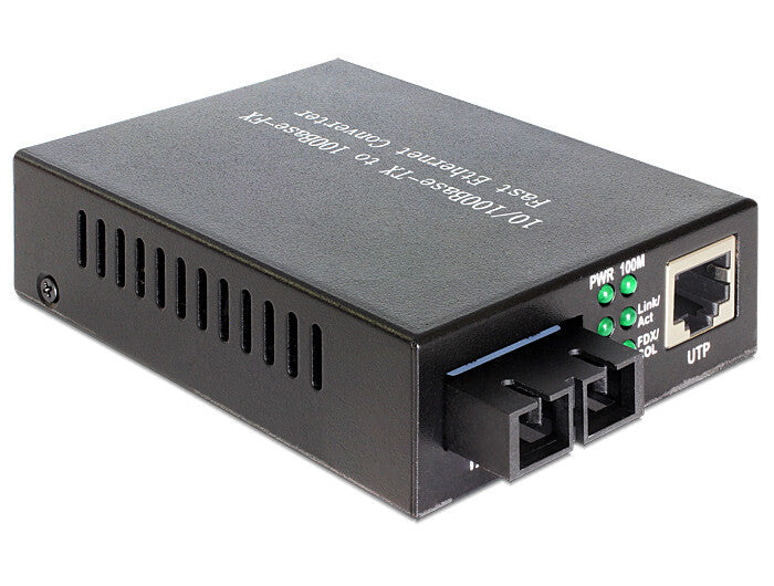 DeLOCK 86215 netværksomformer til medie 100 Mbit/s 1310 nm Enkeltilstand Sort