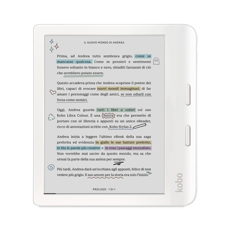 Rakuten Kobo Libra Colour e-bog-læser Berøringsskærm 32 GB Wi-Fi Hvid
