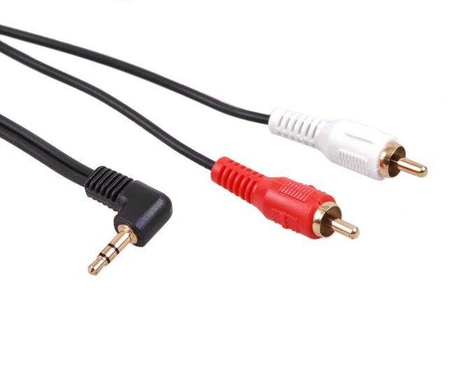 Maclean MCTV-824 lydkabel 1 m 2 x RCA 3.5mm Sort, Rød, Hvid