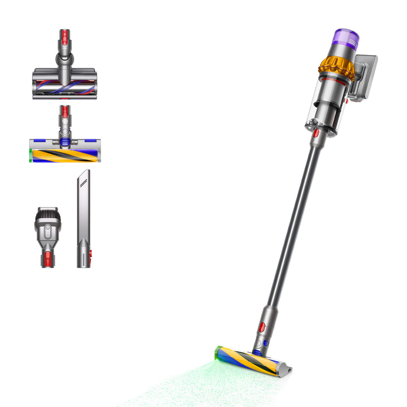 Dyson V15 Detect Absolute 2-i-1 stangstøvsuger Batteri Dry Poseløs 0,76 L 660 W Nikkel, Gul