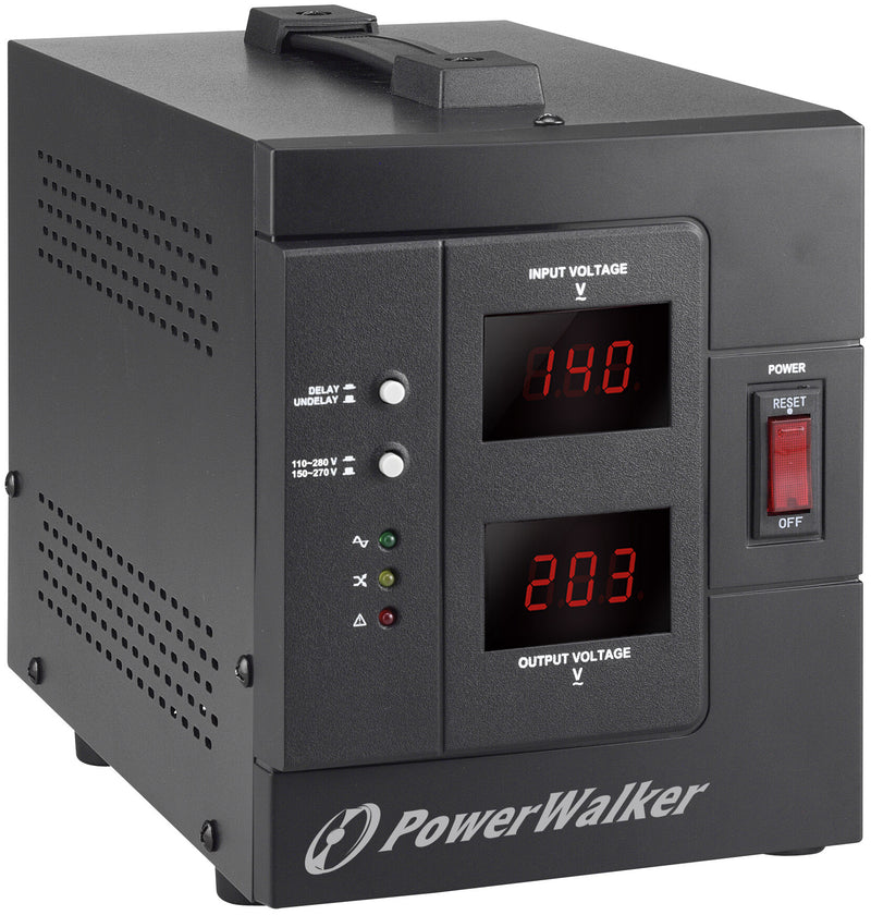 PowerWalker AVR 2000/SIV spændingsregulator 2 AC stikkontakt(er) 230 V Sort