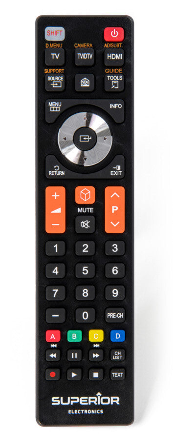 Superior Electronics SUPTRB008 fjernbetjening IR trådløs TV Tryk på knapper