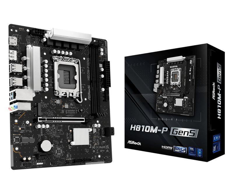 Asrock H810M-P Gen5 Intel H810 LGA 1851 (Socket V1) micro ATX