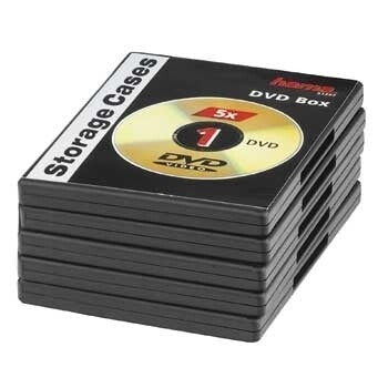 Hama DVD Jewel Cases, Pack of 5, black 1 diske Sort