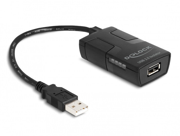 DeLOCK 64225 seriel konverter/repeater/isolator USB 2.0 Sort