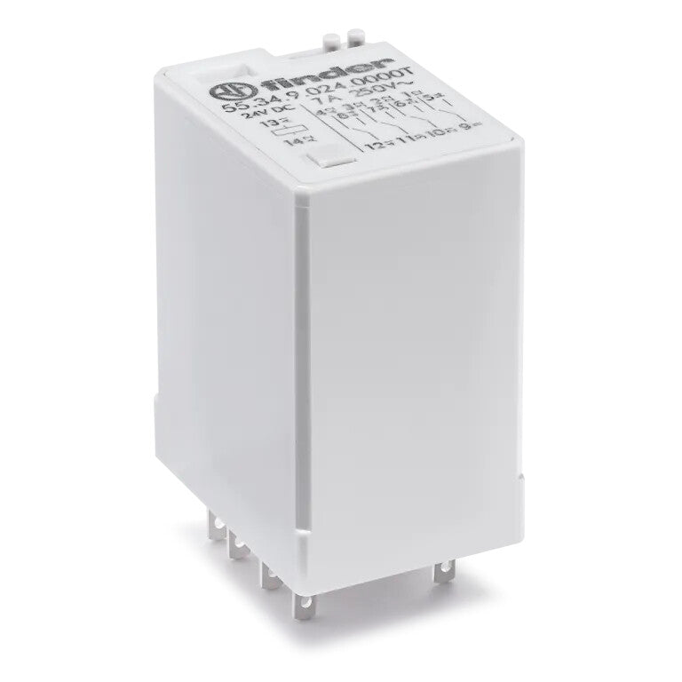 Finder Tipo 55.34T Lodret Push-in forbindelse Hvid