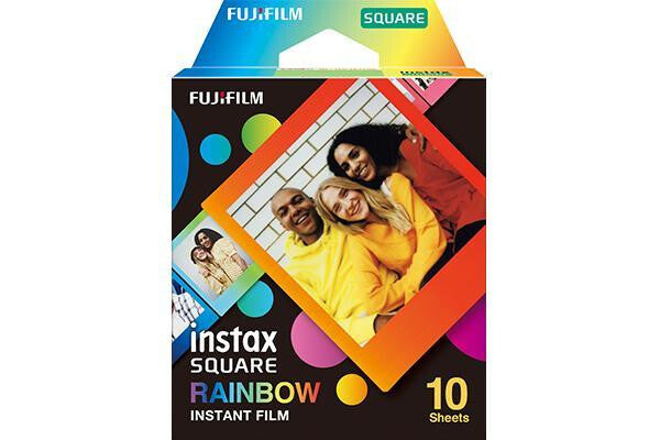 Fujifilm Instax Film 10 Shots SQUARE - Rainbow instant film 10 stk 86 x 72 mm