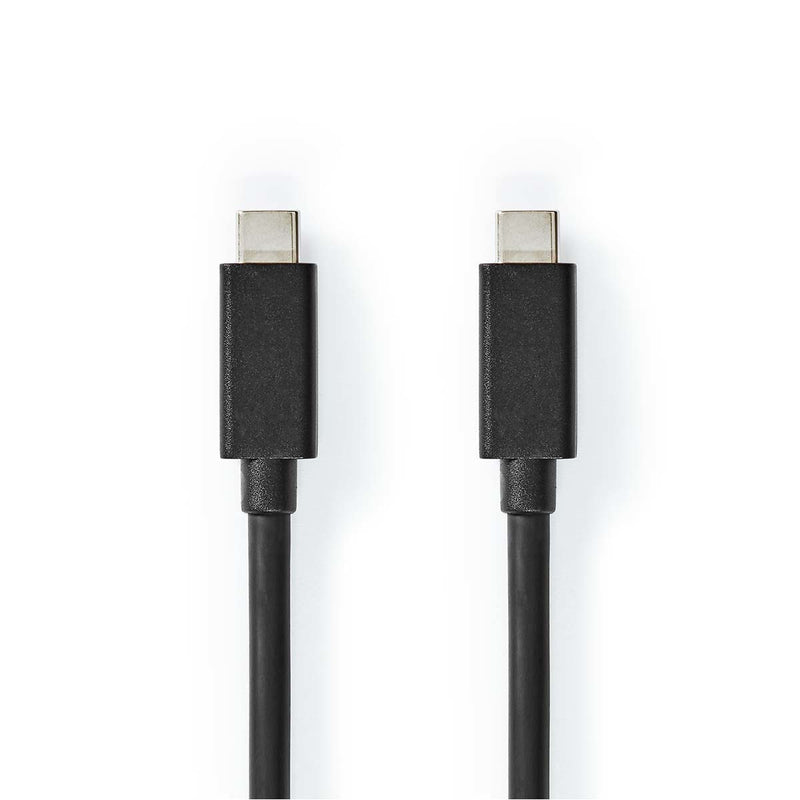 Nedis CCGB64020BK20 USB-kabel USB 3.2 Gen 2 (3.1 Gen 2) 2 m USB C 20 Gbit/sek. 100 W Sort