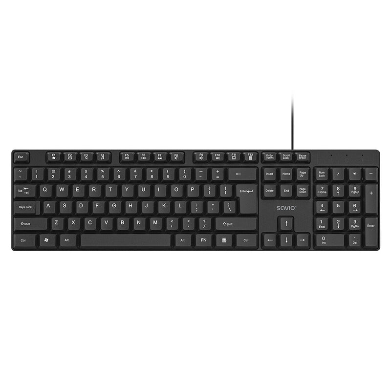 Savio KB-01 tastatur Hjemme/kontor USB QWERTY US engelsk Sort