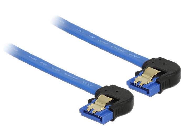 DeLOCK 85095 SATA-kabel 0,2 m SATA 7-pin Sort, Blå