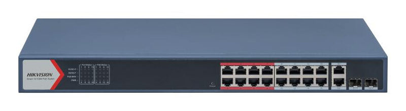 Hikvision DS-3E1318P-EI(B) netværksswitch Administreret Fast Ethernet (10/100) Strøm over Ethernet (PoE) Blå