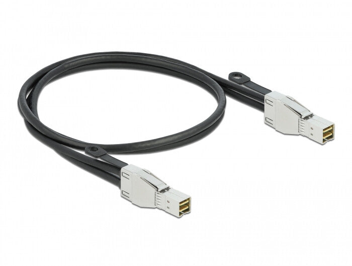 DeLOCK 86621 Serial Attached SCSI (SAS)-kabel 1 m 32 Gbit/sek. Sort