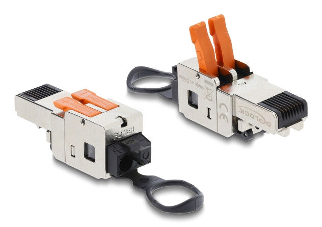 DeLOCK 90710 kabelsamler RJ-45 Sort, Rustfrit stål
