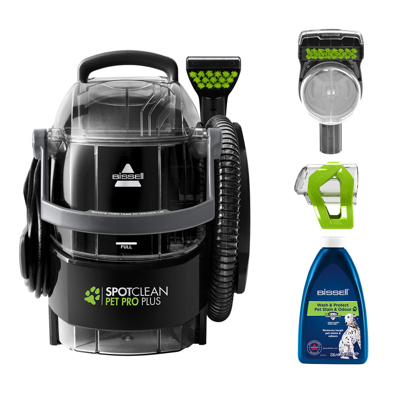 Bissell SpotClean Pet Pro Plus rengøringsmaskine til tæppe Håndholdt Dyb Sort, Transparent
