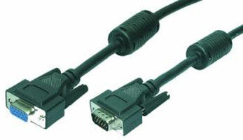 LogiLink 5m VGA VGA kabel VGA (D-Sub) Sort
