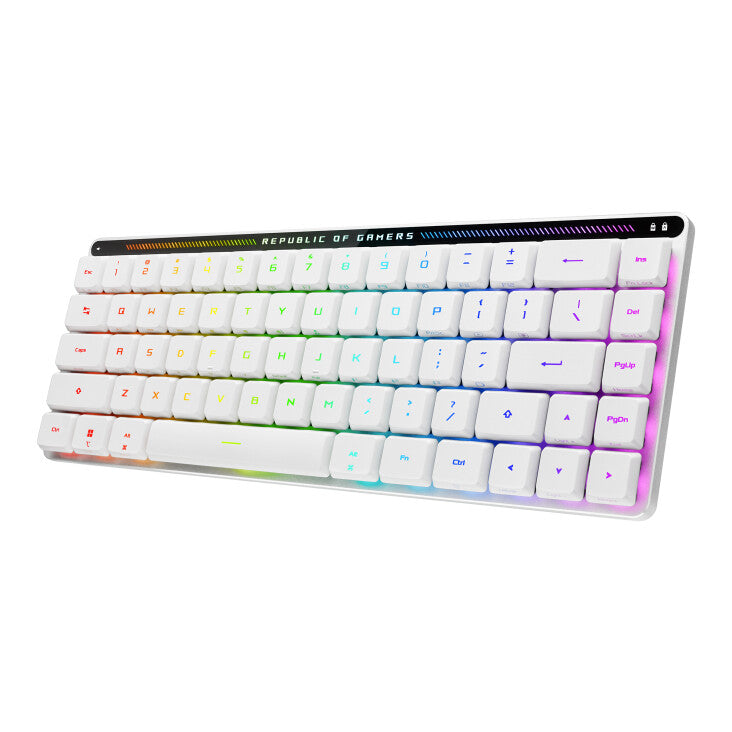 ASUS ROG Falchion RX Low Profile tastatur Spil USB + RF Wireless + Bluetooth QWERTZ Hvid