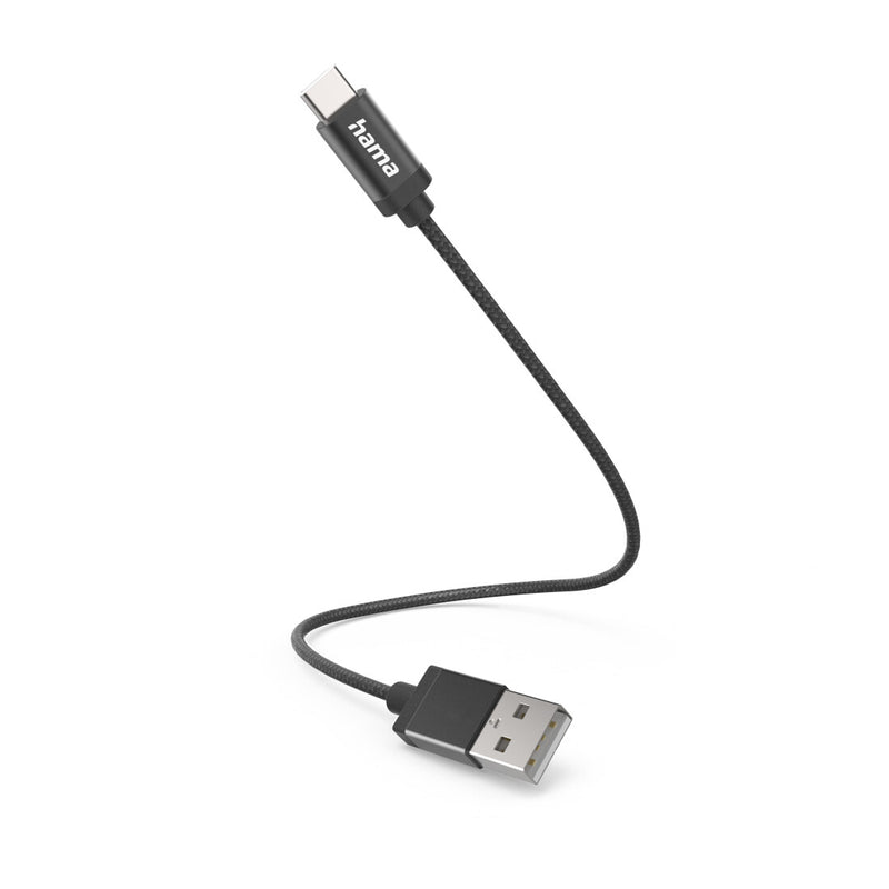 Hama 00201600 USB-kabel USB 2.0 0,2 m USB A USB C 0,48 Gbit/sek. Sort