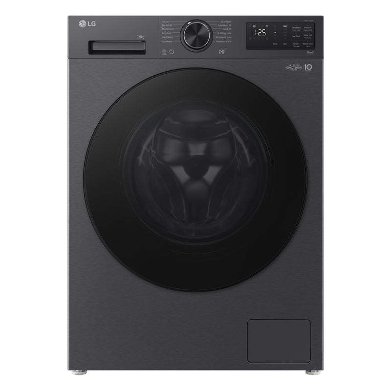 LG F2X50S9TBB vaskemaskine Front-læsning 9 kg 1170 rpm Sort